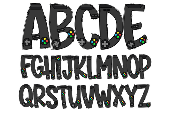 Download Gaming Doodle Letters Gamer Alphabet - Gaming Collection