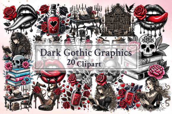 Download Dark Gothic Graphics Clipart Bundle - Gothic graphics Collection