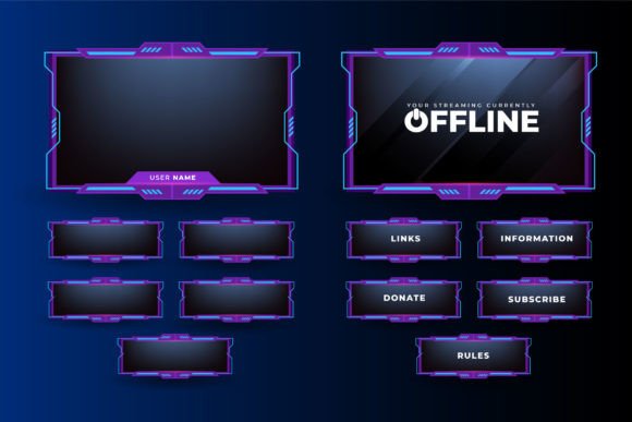 Download Online Gaming Stream Overlay Vector - Gaming Collection