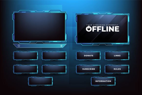 Download Futuristic Gaming Screen Panel Vector - Gaming Collection