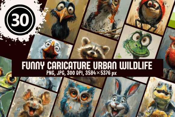 Download Funny Urban Wildlife Caricatures - Wildlife Collection