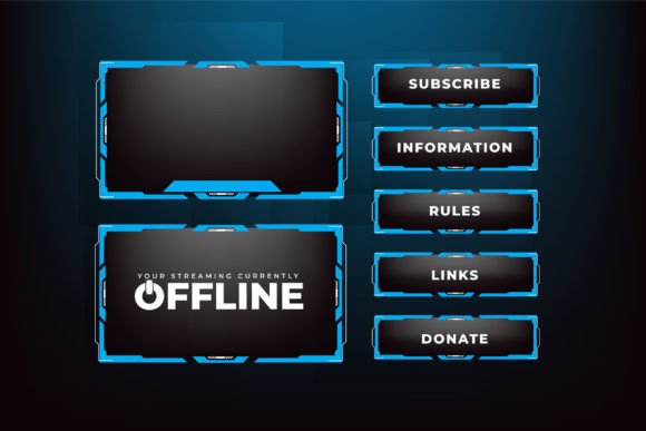 Download Modern Gaming Overlay Template Vector - Gaming Collection