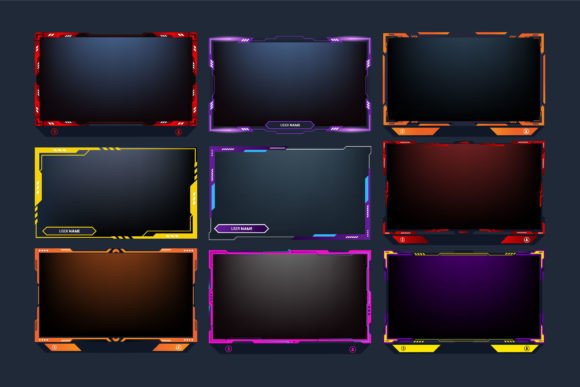 Download Gaming Screen Frame Overlay Bundle - Gaming Collection